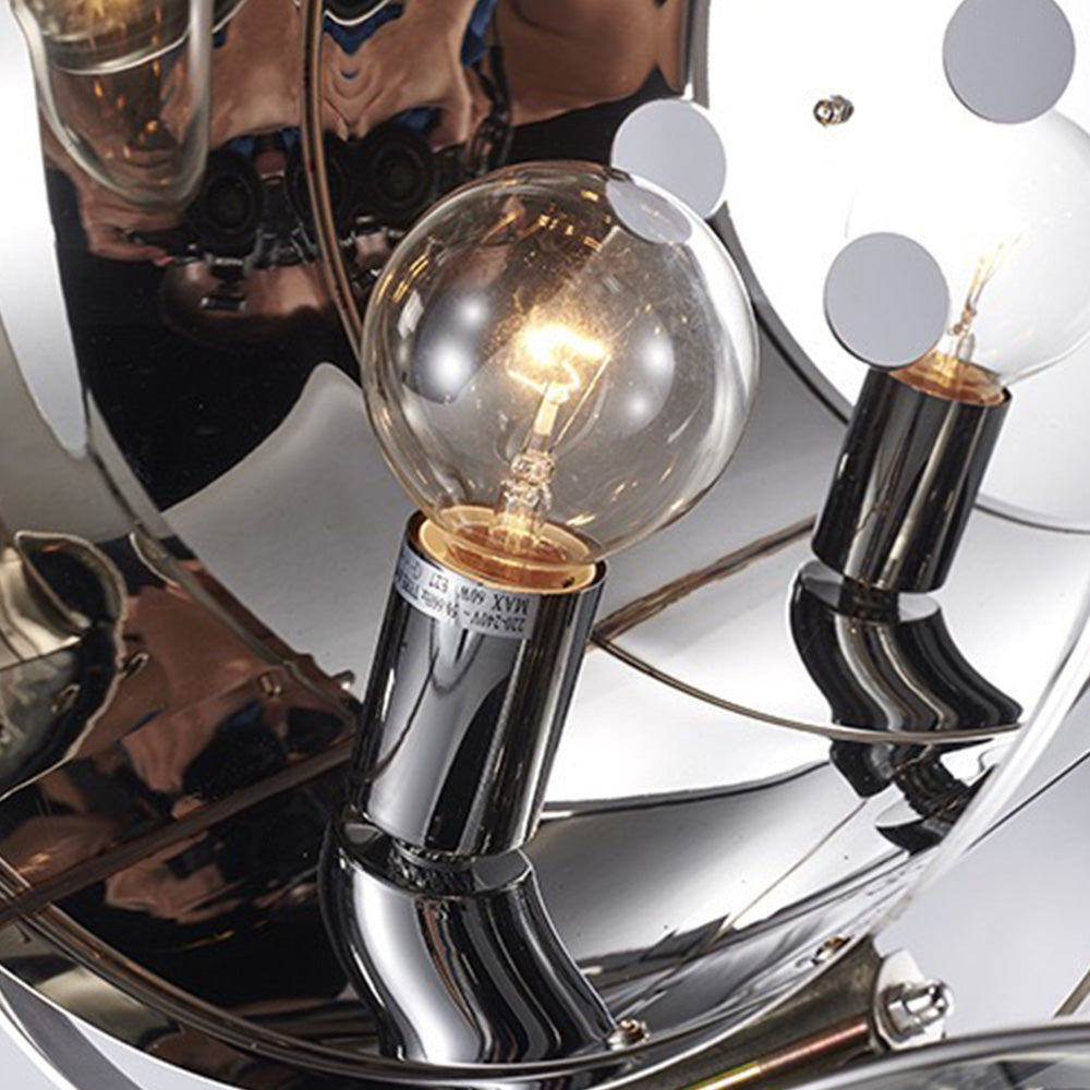 Mira Moderne Industrielle Lampadaire Trépied Rétro Métal Chromé/Bureau/Salon