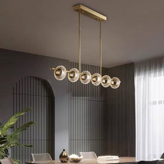 Kristy Luminaires Suspension Moderne LED Or Métal/Acrylique Salle à manger