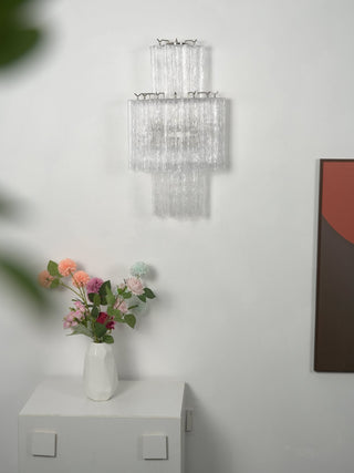 Glacier Tier Glass Wall Light-Neutral Decor