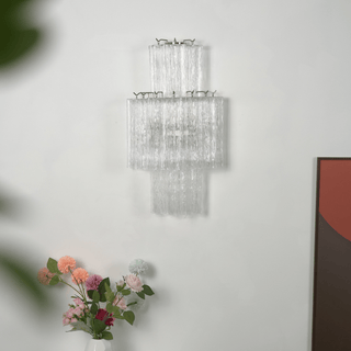 Glacier Tier Glass Wall Light-Neutral Decor