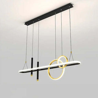 Arisha Suspension Anneau Moderne, Métal, Noir, Salon
