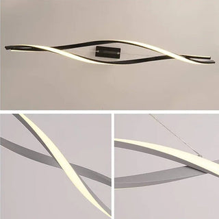 Arisha Suspension Linéaire Simple, Aluminium/Gel de silice, Noir/Gris, Chambre