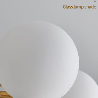 Valentina Suspension Boule Moderne, Laiton/Verre, Blanc/Claire, Salon