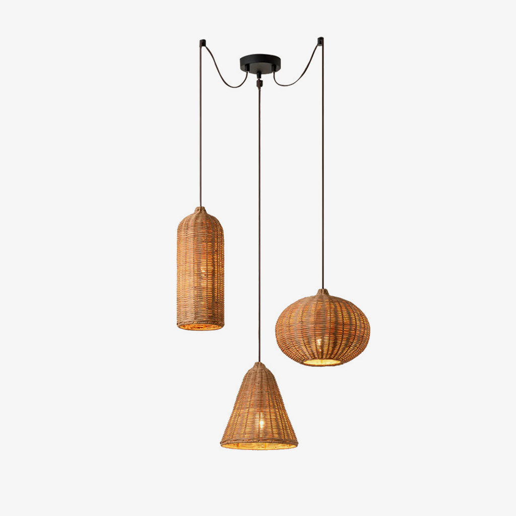 Marleigh Suspension En Rotin Tressé