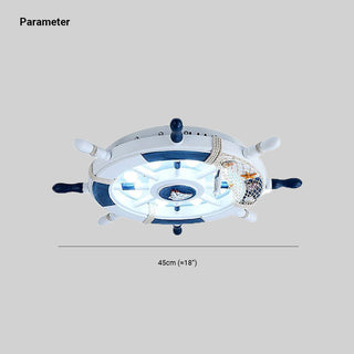 Arisha Moderne LED Plafonnier Blanc/Bleu Métal Salon Chambre à coucher