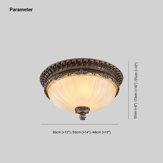 Arisha Retro LEDPlafonnier Beige Métal/Verre Salon Salle à manger