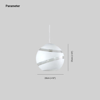 Valentina LED Suspension Noir/Blanc Metal Verre Salon Chambre à coucher