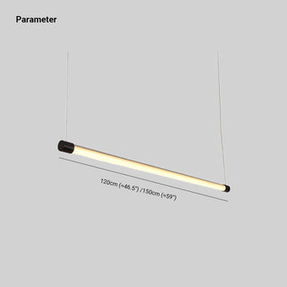 Ray Linéaire LED Suspension Noire Argent Métal Chambre à coucher