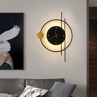 Rorin Applique Murale Led Moderne. Chambre. Noire/Or-Luire