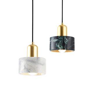 Arisha Suspension Cylindre Contemporaine, Acrylique/Metal, Blanc/Vert, Salon