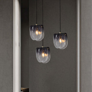 Valentina Suspension Contemporaine Métal/Verre Noir Salon