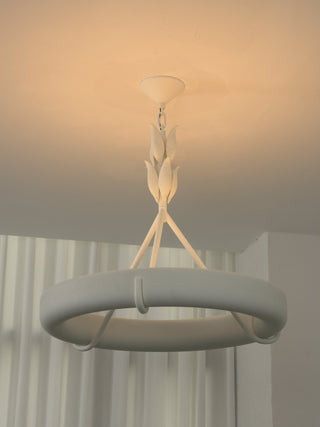 Tinsley Plaster Chandelier-Neutral Decor