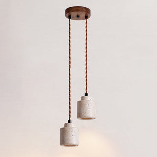 Elemental Travertine Mini Pendant Lamp-Neutral Decor