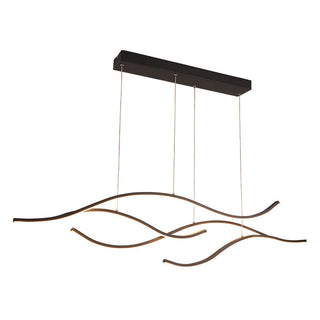 Tiroven Luminaires Suspension linéaire. LED Noir/Or. Salon-Luire