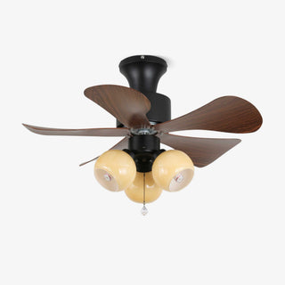 Plafonnier Ventilateur Lunara en Bois Vintage