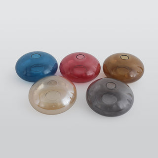 Arisha Oval Industriel LED Plafonnier Rouge/Marron/Ambre/Bleu Métal/Verre Salon