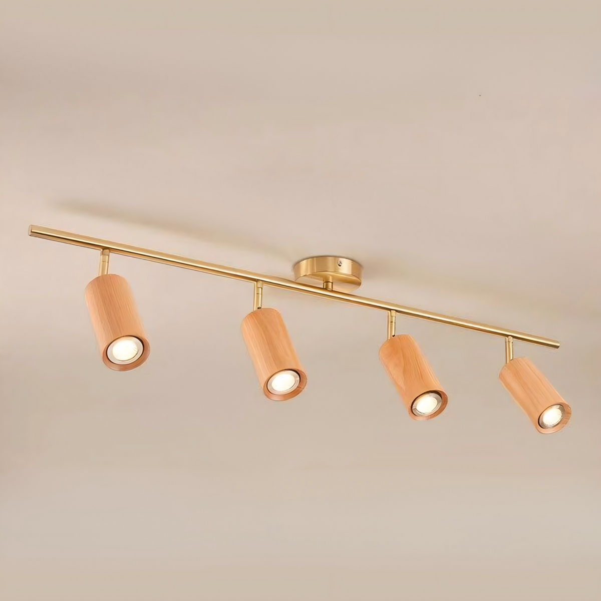 Liora Wooden LED Track Light-Neutral Decor
