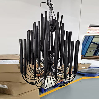 Ulshayra Lustre Postmoderne De Luxe En Bois Et Métal à Multiples Bras