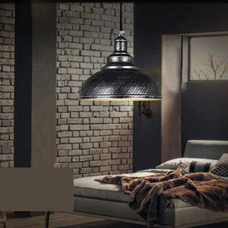 Arisha Rétro Industrielle LED Suspension Noir Blanc Gris Métal Salle à manger