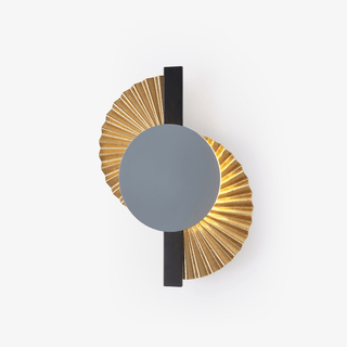 Gilded Fan Wall Lamp-Neutral Decor