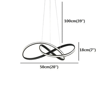 Arisha Suspension Linéaire Moderne, Metal/Gel de Silice, Blanc/Noir, Salon