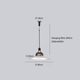 Arisha Suspension LED Moderne Métal/Acrylique Chromé/Noir