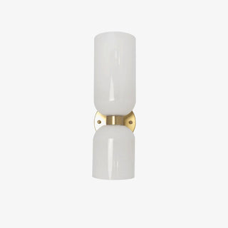 Arisha Double Tête LED Applique Blanc Bleu Métal Verre Chambre à Coucher