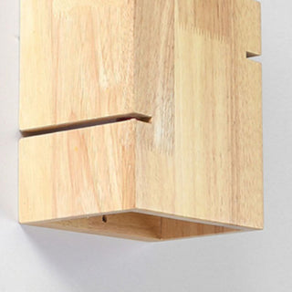 Muto Applique Murale Rectangulaire Moderne Simple LED Bois Brut Chambre à Coucher/Salon