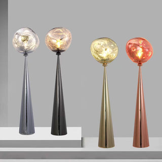 Valentina Design Italien Lampadaire Moderne Métal/Acrylique Rose Dorée/Or/Chromé/Gris Fumé Salon