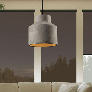Avi Dôme LED Suspension Gris Fumé Chambre Métal/Ciment Chambre à coucher