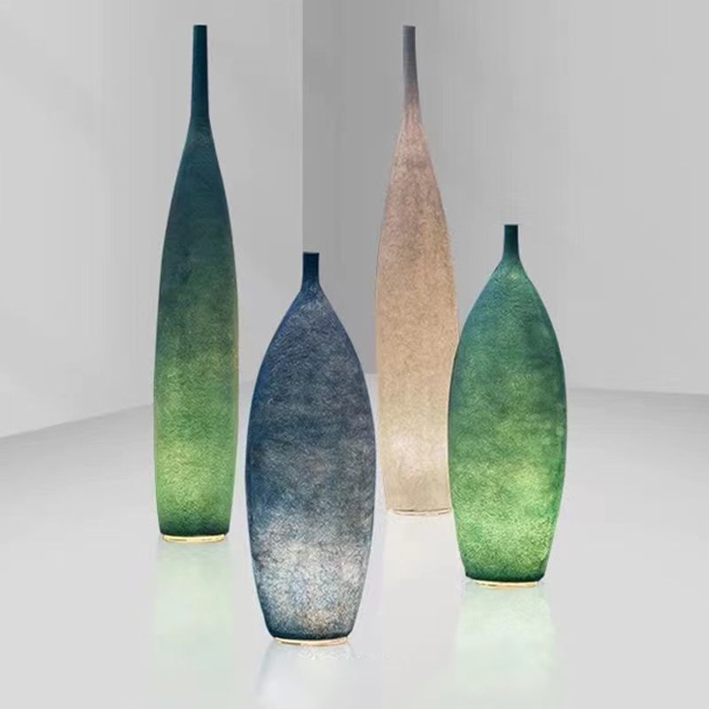 Avi Moderne LED Lampadaire Bouteille Blanc Jaune Bleu Résine Chambre