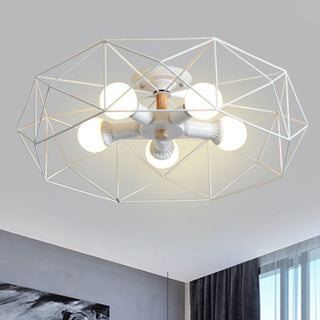 Arisha Moderne LED Plafonnier Doré/Blanc Métal Salon Chambre à coucher