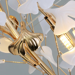 Tirex Suspension Feuille/Multi Moderne Métal/Céramique Doré/Blanc Salon-Luire