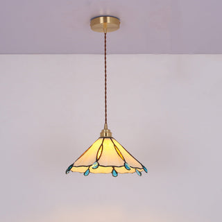 Tiffany Vintage Suspension Métal/Verre Chambre/Salon/Entrée
