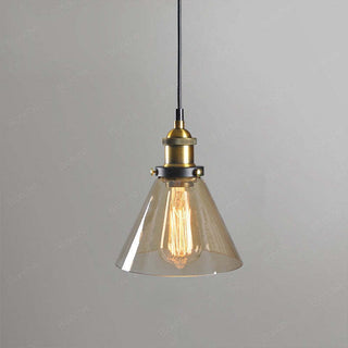 Siroven suspension Industriel en Verre. Clair/Ambre/Gris Fumé-Luire