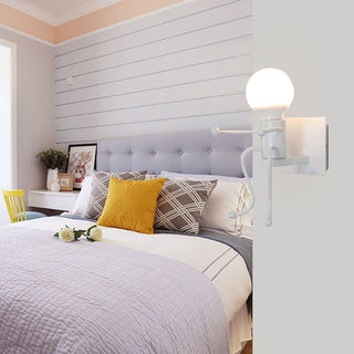 Luxo Applique Murale Design Italien LED Métal Noir/Blanc Chambre à Coucher/Salon