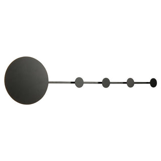 Arisha Porte-manteau Applique Murale Linéaire Moderne, Métal, Noir/Blanc, Chambre