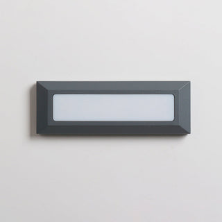 Ray Éclairage Escalier Extérieur Rectangulair Simple, Métal/Acrylique, Noir/Gris, Escalier
