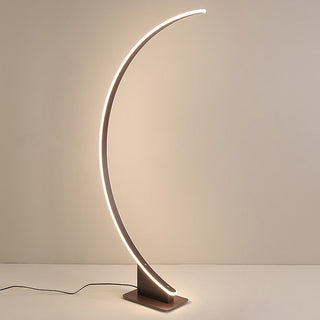 Ray Design Lampadaire Arche Simple Métal/Silicone Café/Blanc Salon/Chambre à Coucher