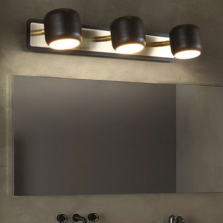 Arisha Applique Murale Cylindrique Moderne Métal/Acrylique Noir/Blanc Salle de Bain