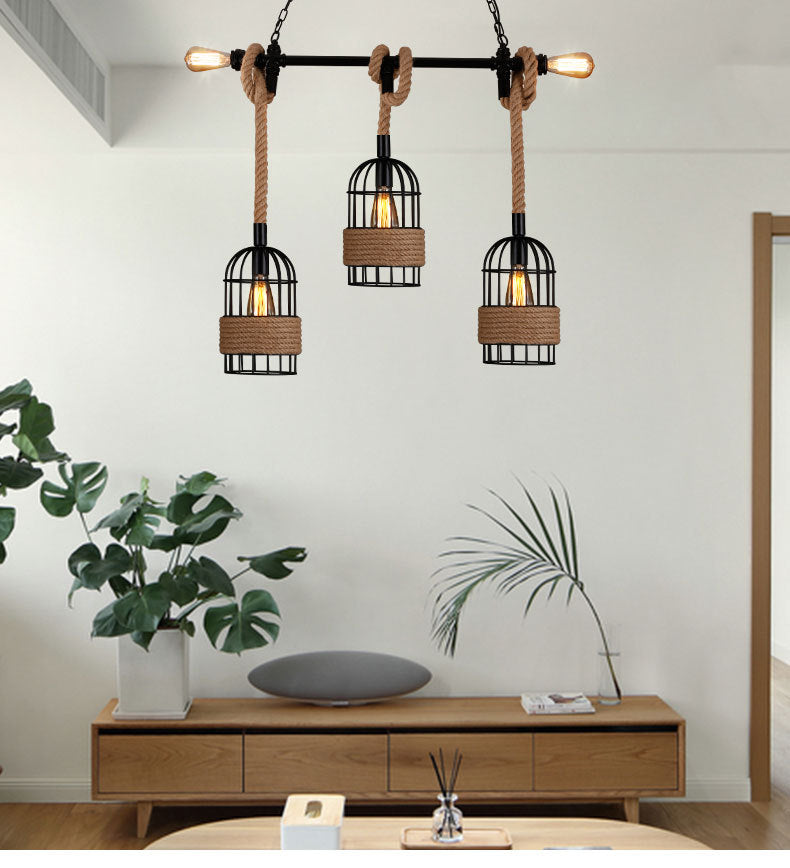 Epoch Suspension LED Rétro en Métal Noir Pour Café/Bar/Salle à Manger