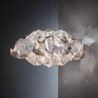 Arisha Suspension Irrégulier Géométrique, Metal/Acrylique, Blanc/Noir, Chambre