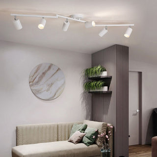 Arisha Moderne LED Plafonnier Blanc Noir Métal Salon Chambre à coucher