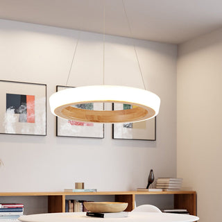 Muto Suspension Anneau Simple, Bois/Acrylique, Bois, Salon