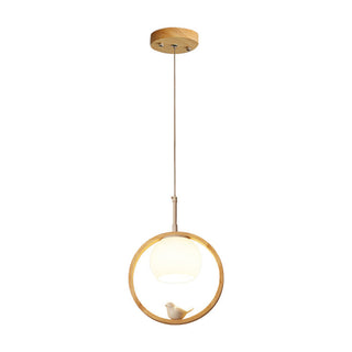 Nerinor Suspension Rond Nordique. Bois/Métal. Bois. Chambre-Luire