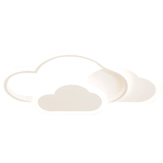 Arisha Plafonnier Nuage Moderne, Acrylique/Metal, Blanc/Rose, Chambre
