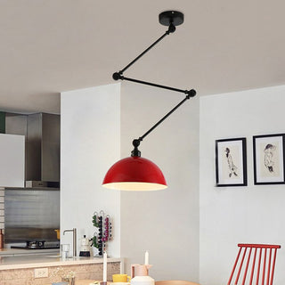 Aria Dôme Moderne LED Suspension Noir/Vert Métal Chambre à coucher