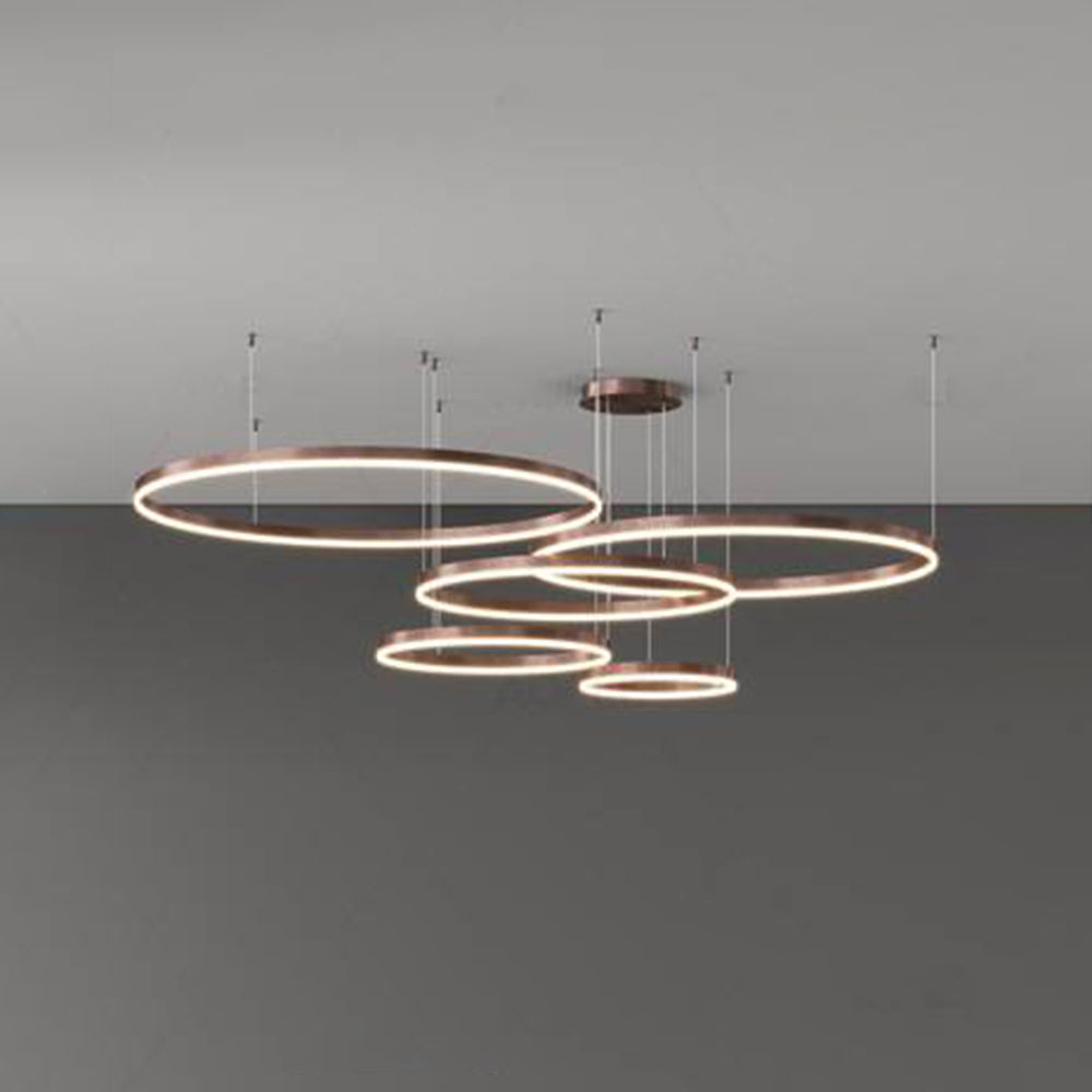 Zorin Suspension Anneau Moderne Métal Noir/Doré/Café Salon-Cielum