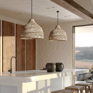 Ritta Suspension Luminaire Style Ancien Rotin Chambre à Coucher