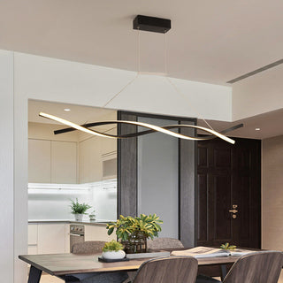 Arisha Suspension Linéaire Simple, Aluminium/Gel de silice, Noir/Gris, Chambre